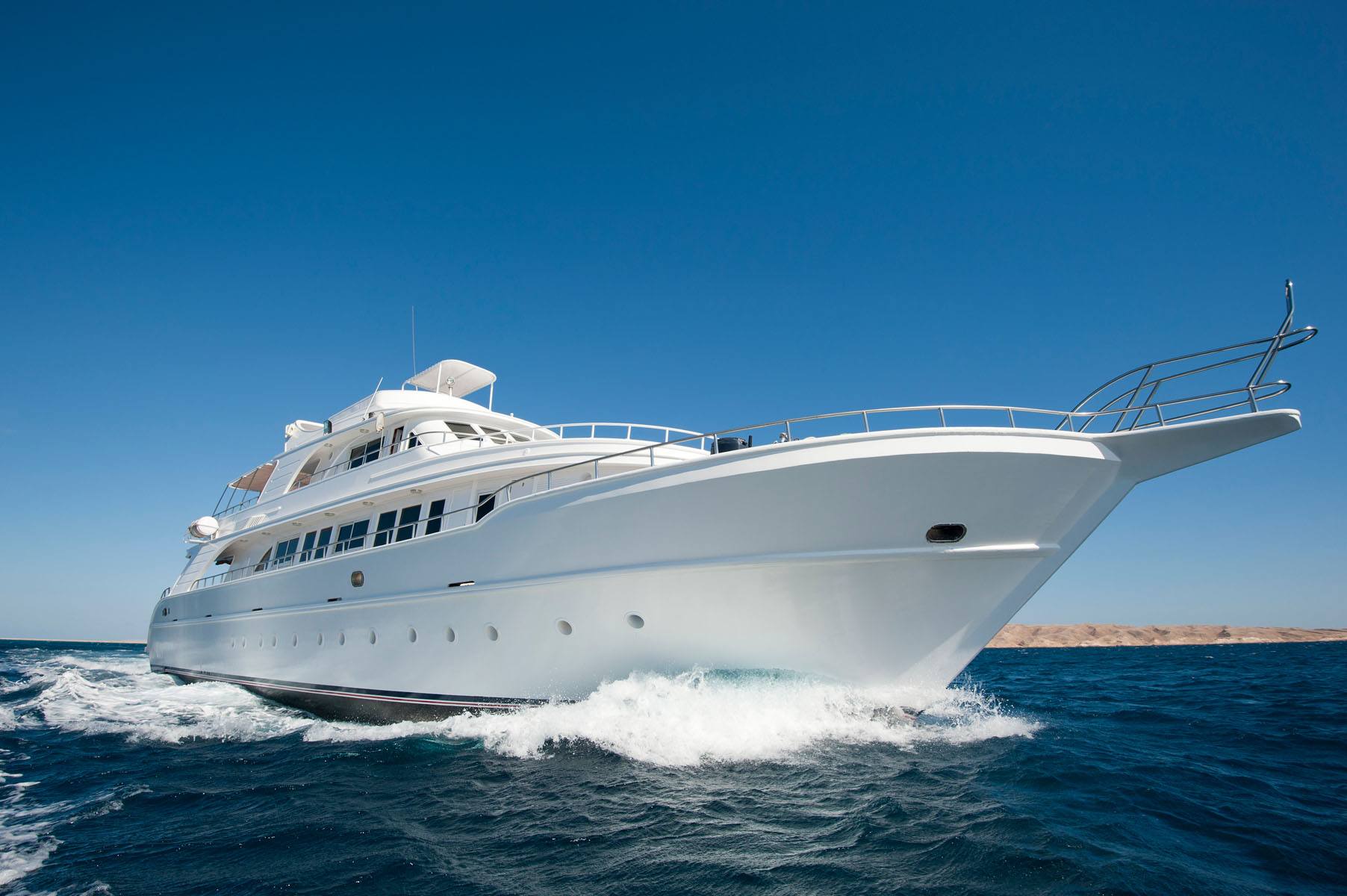 Luxury Motor Yacht at Sea