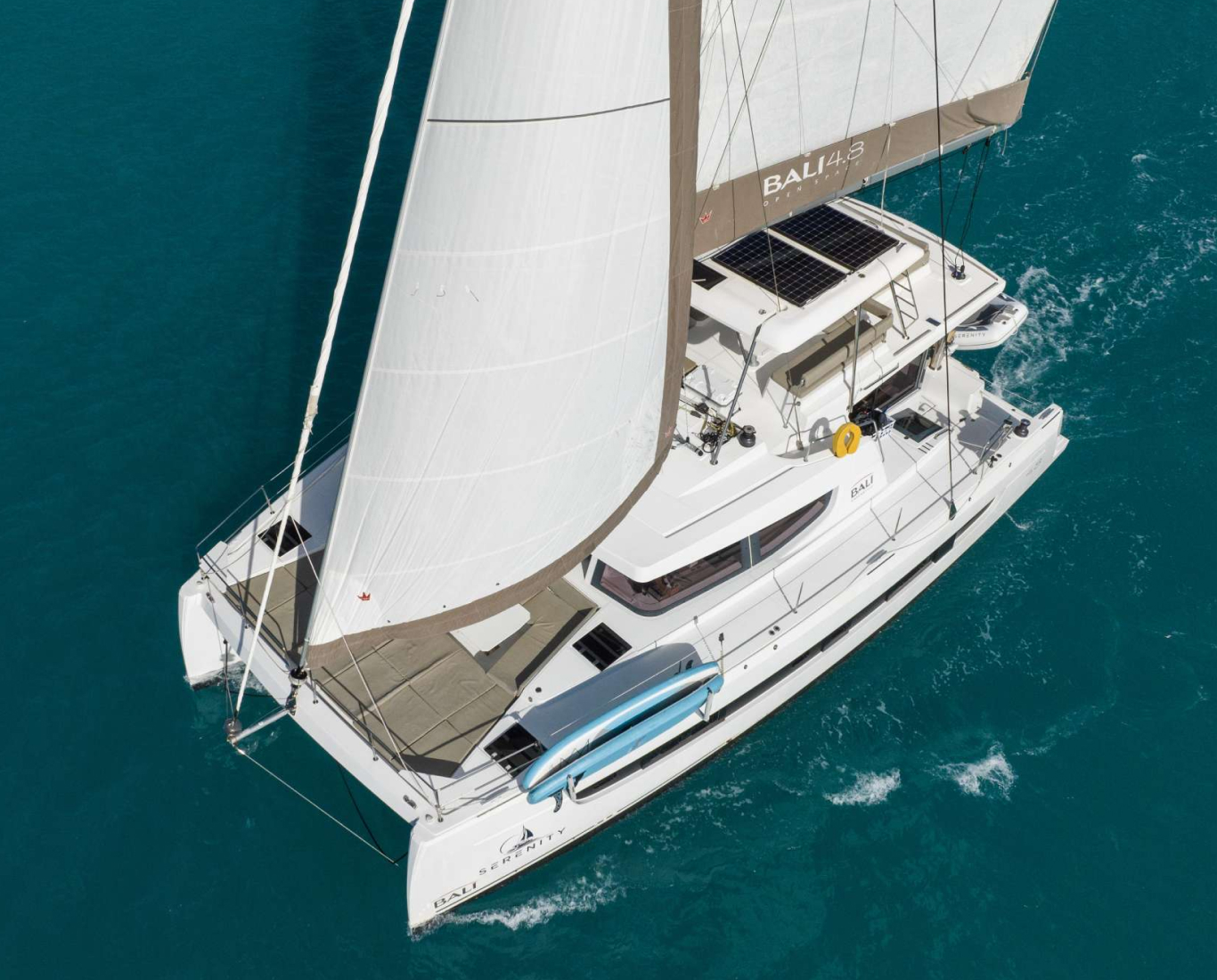 sailing yacht from above