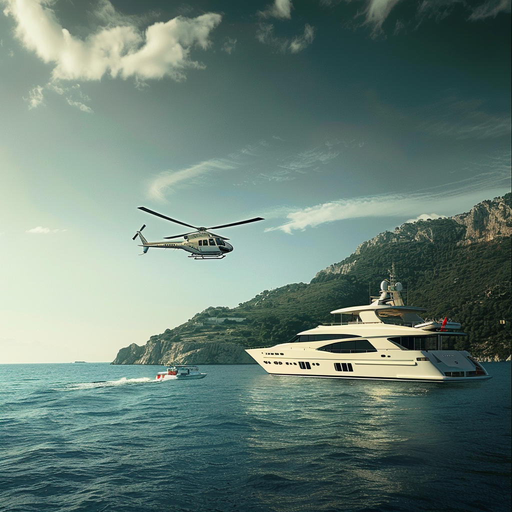 helicopter yacht vacation